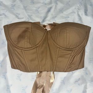 Tan corset top